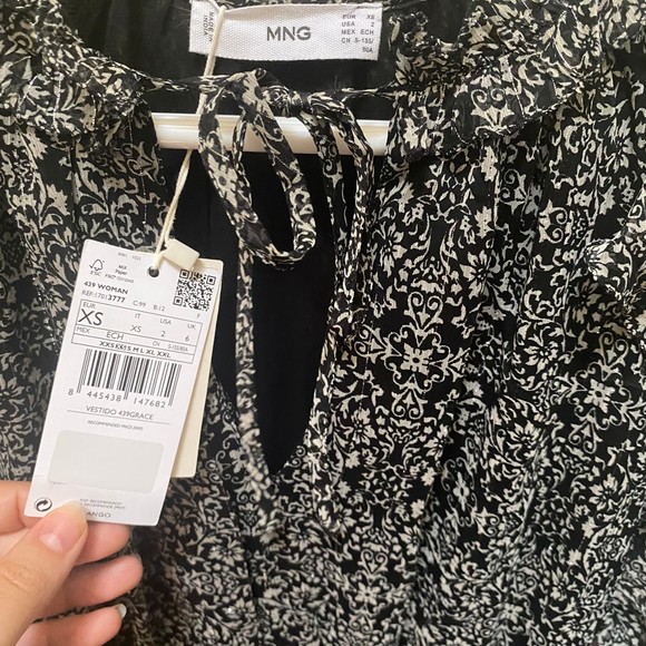 Mango Grace Abstract Ruffled Mini Dress - Picture 4 of 13